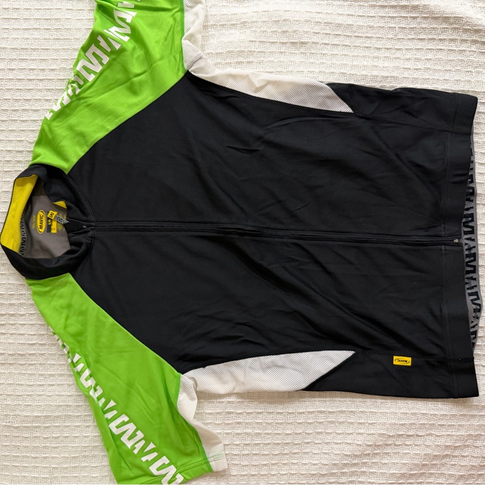Mavic Men’s Black and Green Cycling Jersey